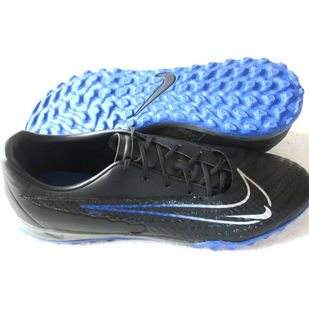 Nike Men's Phantom GX Academy TF Turf Soccer Shoes Black Royal Blue Size 13 NEW